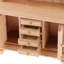 Retro 1/12 Wood Bookshelf Cupboard Dollhouse Living Room Kitchen Miniature Display Decor Accessories