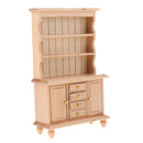 Retro 1/12 Wood Bookshelf Cupboard Dollhouse Living Room Kitchen Miniature Display Decor Accessories