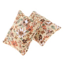 European Style 2 Pieces Floral Cushions Pillow for 1/12 Dollhouse Sofa Bed Accessories Decor Beige