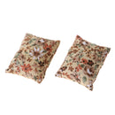 European Style 2 Pieces Floral Cushions Pillow for 1/12 Dollhouse Sofa Bed Accessories Decor Beige