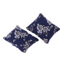 European Style 2 Pieces Floral Cushions Pillow for 1/12 Dollhouse Sofa Bed Accessories Decor