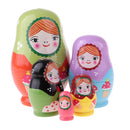 Set of 5 Cute Ice Creams Wooden Nesting Dolls Matryoshka Russian Doll Gifts Saving Pot