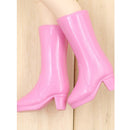 Fashion Pink High Heels Boots Doll Shoes for 1/6 Blythe Azone Licca Dolls Accs Toys