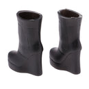 Doll Accessories Plastic Black Boots Slipsole Shoes Beautiful Girl Kids Clothes Gift
