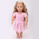 Practice Time - 2 Piece Outfit - Pink Siamese Top and Skirt - 18 inch Doll Clothes (Doll Not Included)
