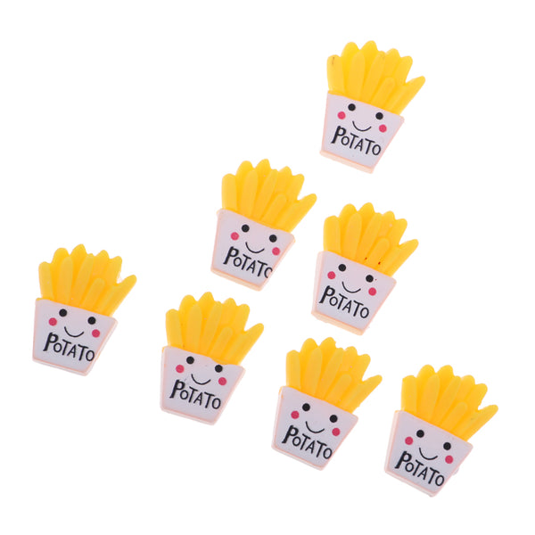 1/12 Dollhouse Dining Room Accessory Snack Model Mini French Fries 7 Piece Children Toy