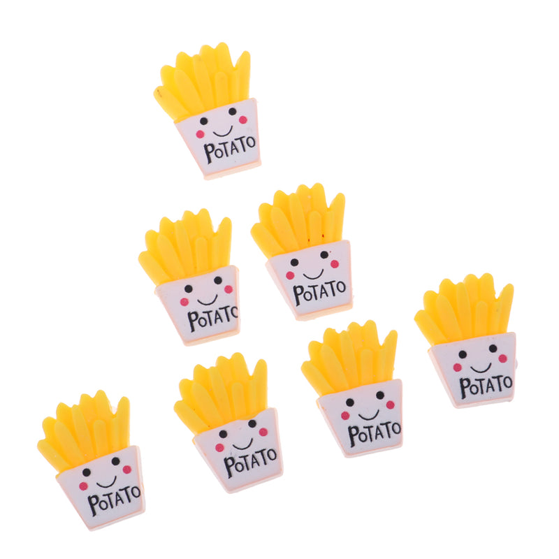 1/12 Dollhouse Dining Room Accessory Snack Model Mini French Fries 7 Piece Children Toy
