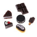 1/12 Dollhouse Miniature Dessert Model Mini Chocolate Cake, Cookies And Bread