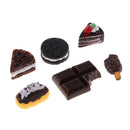 1/12 Dollhouse Miniature Dessert Model Mini Chocolate Cake, Cookies And Bread