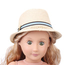 Popular and Beautifully Girls Dolls Khaki Straw Hat Sun Cap for 18'' American Girl Doll