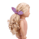 10 PCS Doll Headdress Satin & Fabric Beautifully Coloured Rubber Band for 18 inch American Girl Doll