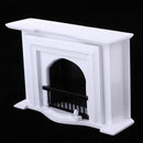 White 1/12 Wood Fireplace Model Furniture Dollhouse Living Room Bedroom Accessory