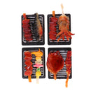 4PCS 1/6 Dolls House Miniatures Kitchen Food Barbecue BBQ Toys- Iron Plate