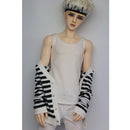 1/3 BJD Cool White Vest Tank Top & Jeans Set for Normal 70cm Uncle Male Size Doll Accs