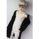 1/3 BJD Cool White Vest Tank Top & Jeans Set for Normal 70cm Uncle Male Size Doll Accs