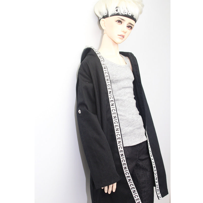 1/3 BJD Cool Gray Vest Tank Top & Black Jeans Set for Normal 70cm Uncle Male Size Doll Accs