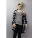 1/3 BJD Cool Gray Vest Tank Top & Black Jeans Set for Normal 70cm Uncle Male Size Doll Accs