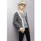 1/3 BJD Cool Gray Vest Tank Top & Black Jeans Set for Normal 70cm Uncle Male Size Doll Accs