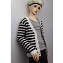 Gentlemen Vest Black Jeans Pants Striped Cardigan Tops For 70cm uncle BJD SD17 AOD AS DOD Doll