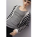 Gentlemen Vest Black Jeans Pants Striped Cardigan Tops For 70cm uncle BJD SD17 AOD AS DOD Doll