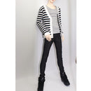 Gentlemen Vest Black Jeans Pants Striped Cardigan Tops For 70cm uncle BJD SD17 AOD AS DOD Doll