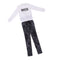 1/3 BJD Long Sleeved Pullover Tie-dyed Jeans Set Clothing for Normal 70cm Uncle Size Doll