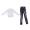 1/3 BJD Long Sleeved Pullover Tie-dyed Jeans Set Clothing for Normal 70cm Uncle Size Doll