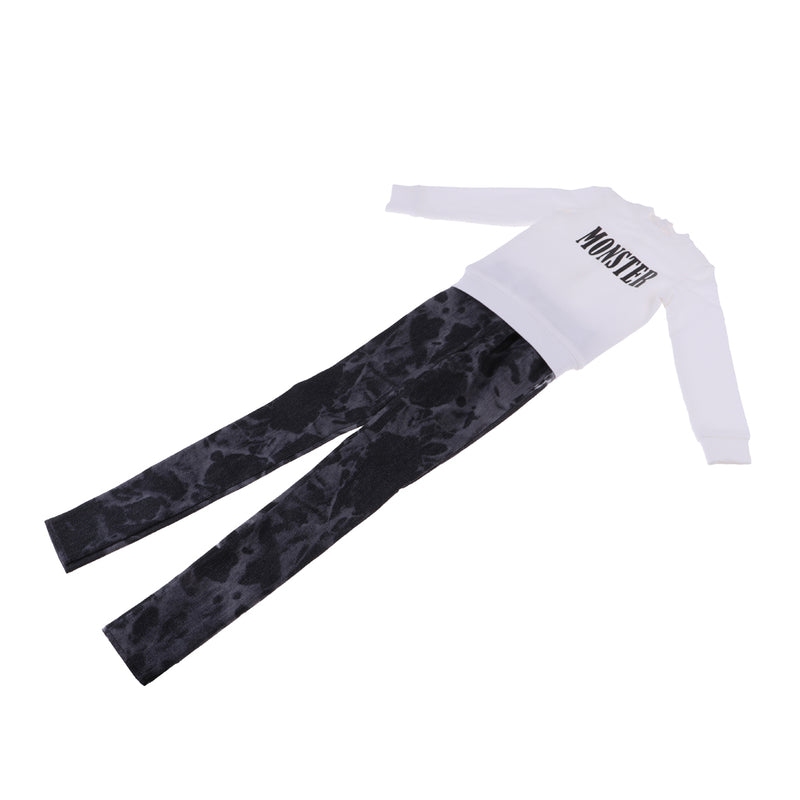 1/3 BJD Long Sleeved Pullover Tie-dyed Jeans Set Clothing for Normal 70cm Uncle Size Doll