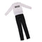 1/3 BJD Long Sleeved Pullover Black Jeans Set Clothing for Normal 70cm Uncle Size Doll