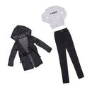 1/3 BJD Hooded Coat Pullover Jeans Set Clothing for Normal 70cm Uncle Doll A