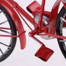 Retro 1:10 Iron Bicycle Bike Model Dolls House Miniature Furniture Garden Display Decor Accessories Red