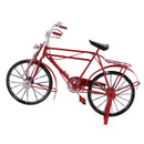 Retro 1:10 Iron Bicycle Bike Model Dolls House Miniature Furniture Garden Display Decor Accessories Red