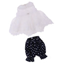 Lovely Lace Tops Shirt Trousers Suit Outfit for Fat Ferrite Blythe Takara Pullip Dolls Clothing Accessory