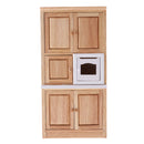 1/12 Luxury Wooden Kitchen Cabinet Cupboard for Dolls House Dining Room Accessory Decoration
