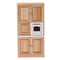 1/12 Luxury Wooden Kitchen Cabinet Cupboard for Dolls House Dining Room Accessory Decoration