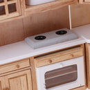 1/12 Luxury Wooden Kitchen Cabinet Cupboard for Dolls House Dining Room Accessory Decoration