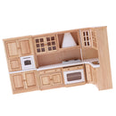 1/12 Luxury Wooden Kitchen Cabinet Cupboard for Dolls House Dining Room Accessory Decoration