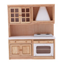 1/12 Luxury Wooden Kitchen Cabinet Cupboard for Dolls House Dining Room Accessory Decoration