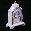 1/12 Scale Wooden Desk Clock Model Dolls House Furniture Room Display Decoration Kids Pretend Play Toy