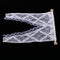 1/12 Dollhouse Miniature Triangular Lace Curtain with Wooden Rod Rail for Dolls Windows Accessory