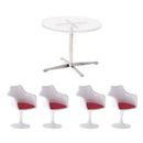 1/12scale Dollhouse Miniature Furniture Tulip Chair Armchair Round Coffe Table Model Kids Pretend Play Toy