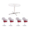 1/12scale Dollhouse Miniature Furniture Tulip Chair Armchair Round Coffe Table Model Kids Pretend Play Toy