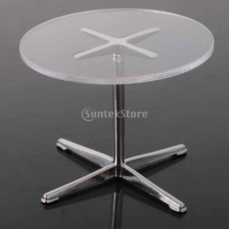 1/12scale Dollhouse Miniature Furniture Tulip Chair Armchair Round Coffe Table Model Kids Pretend Play Toy