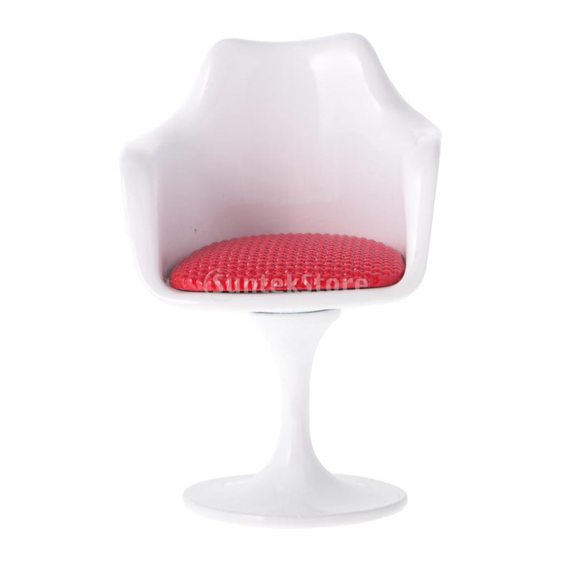 1/12 Dollhouse Miniature Furniture Tulip Armchair Chair Round Coffe Table