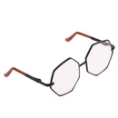 Doll Accessories Metal Frame Hexagon Glasses Sunglasses for 12inch Blythe Dolls Transparent
