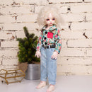 Trendy Doll Clothing Floral Long Sleeve Shirt For 1/4 Male BJD Dolls