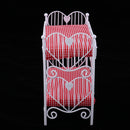 Dolls House Miniatures Bedroom Furniture Metal Bunk Bed with Plaid Mattress
