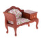 1/12 Dollhouse Miniature Furniture Vintage Wooden Chaise Lounge with Drawer