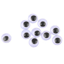 10pcs 8mm Black & White Plastic Safety Doll Toy Round Eyes for Kids DIY Accessories