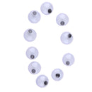 10pcs 6mm Black & White Plastic Safety Dolls Toys Oblate Eyes for Kids DIY Accessories